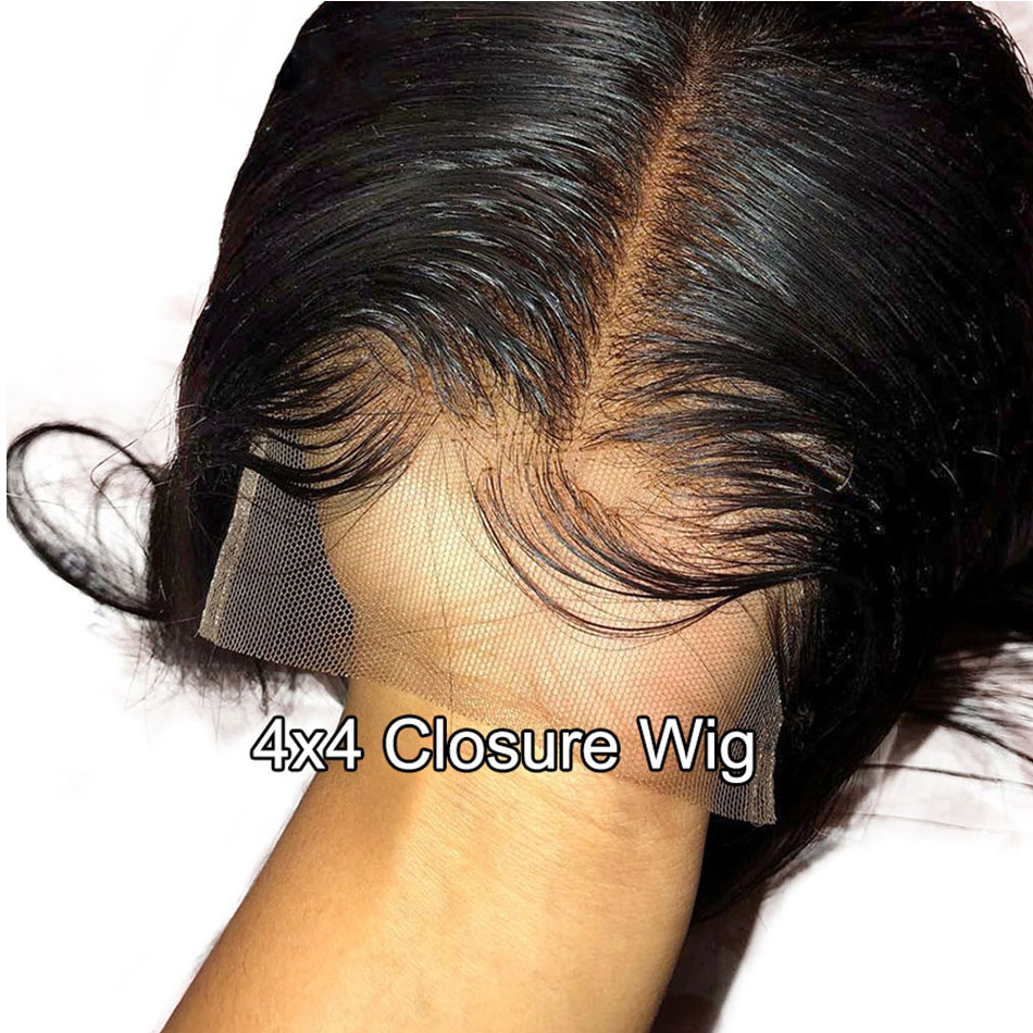 150% 180%  200% Wholesale 4x4 Lace Closure Wig Vendors 100%Aligned Cuticle Wig  4x4 Closure Natural Straight Human Hair Wigs
