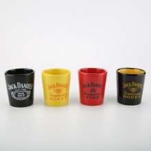 Custom Double Color Ceramic Mini Mug 2oz/60ml Ceramic Shot Glass Cup