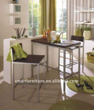 silver bar table set