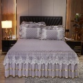 New Bazaar style yarn-dyed lace single bed skirt