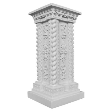 column pillar square base pure white marble stands pedestals
