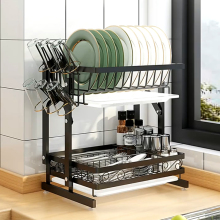 IKITCHEN 201 Stainless Steel Dish Drying Rack - Kitchen Organizer Shelf