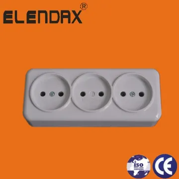 Surface Mounted Wall Socket 3 Way (S7309)