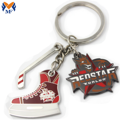 Hadiah Metal Custom Ice Skate Keychate