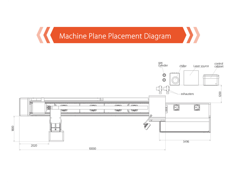 Laser Cutting Machine 4000W Laser Wattage to Cut Steel Fiber Laser 10-160mm