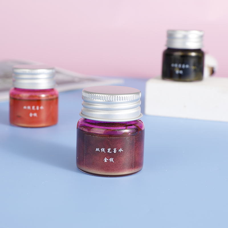 Tinta brilhante com brilho prolongado para canetas valvuladas