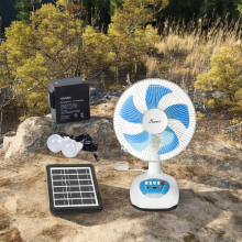 12 Inch Solar Panel Fan - Solar Rechargeable Energy Conservation Fan