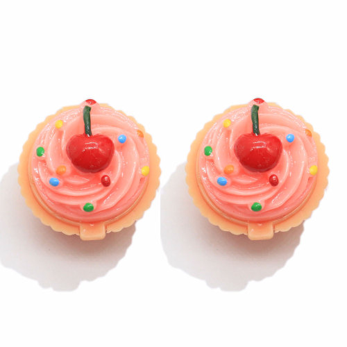 Kawii 31mm Fashion Cake Cabochon Piccola scatola in resina per bambini Accessori regalo Casa delle bambole Gioca con i giocattoli