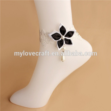 MYLOVE black flower anklet dance anklet MLJ009