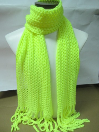 100% Acrylic Knitted Scarf, Solid Color