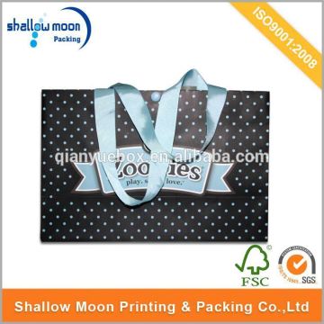 Hot sale cheap paper bag with ribbon