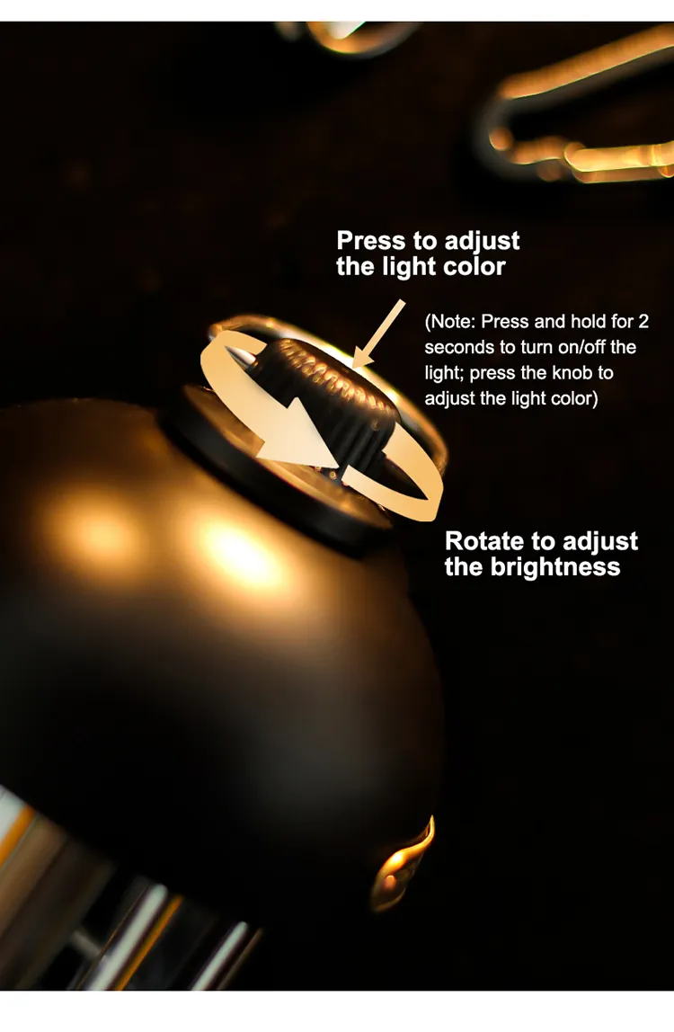 Retro LED Solar Camp Light with Built-in 18650 Battery