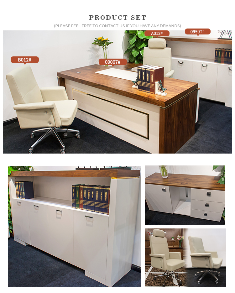 Modern solid Wooden grain Working computer desk study furniture desk office desks 09007