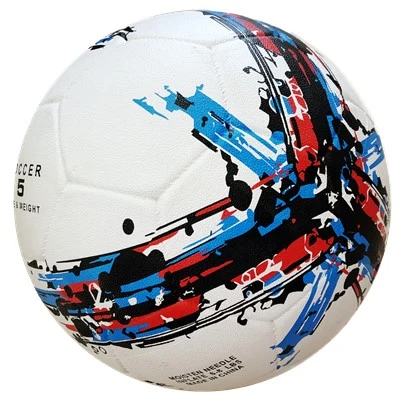 White Official Size and Weight Rubber Soccer Full Printing for Sporting