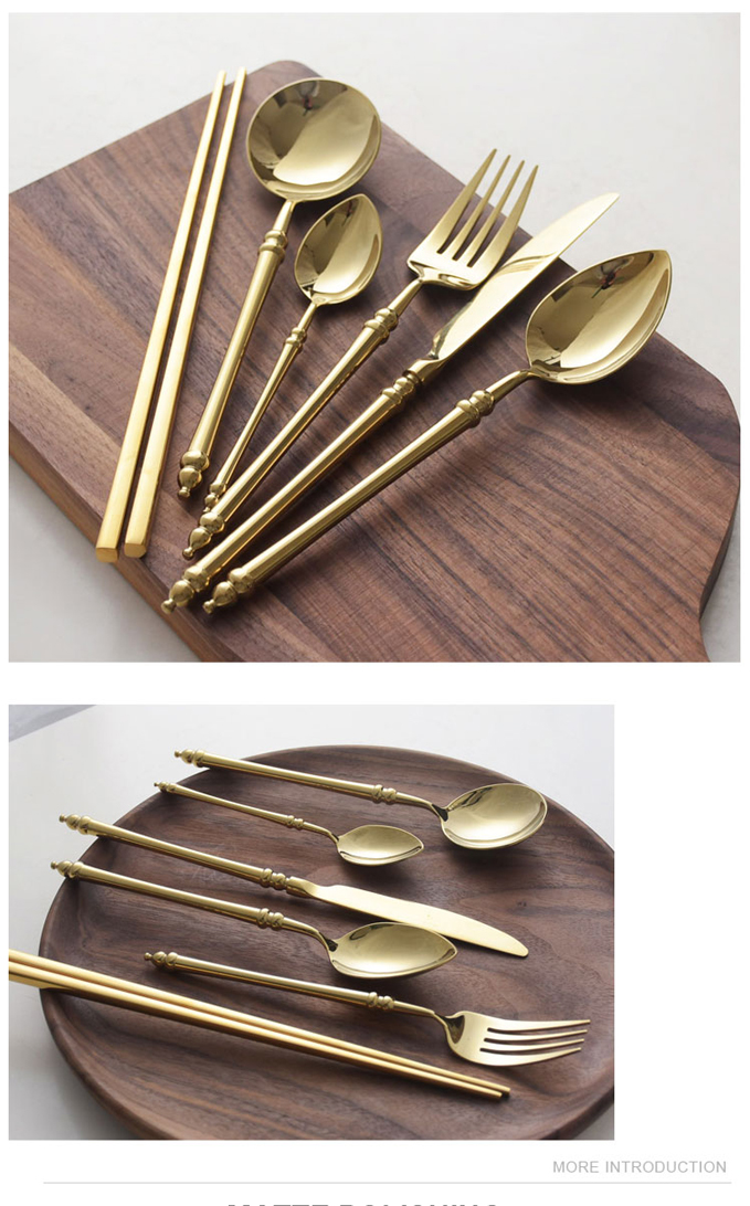 Matte Gold Cutlery Set