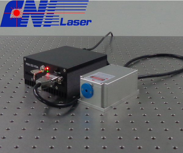 Red narrow linewidth diode laser for confocal microscopy