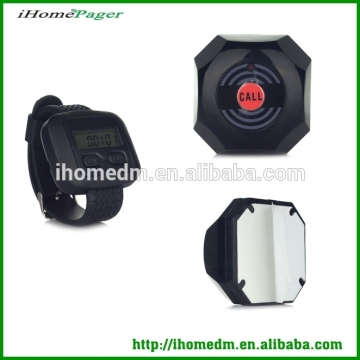 Restaurant personal alarm paging transmitter system