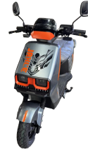Stylish Electric Scooter with Orange Accents