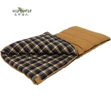 Outdoor Camping Hiking Rectangle Canvas Cotton Flannel Sleeping Bag