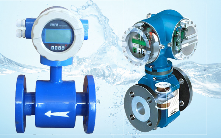 316L or Tantalum electrode magnetic flow meter was connected with PLC or computer