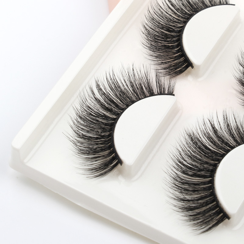 New waterproof mink false eyelashes Thick eyelashes high quality 3d mink false eyelashes 3 pairs wholesale