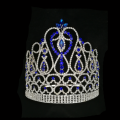 Dark Blue Rhinestone Pageant Tiara Crown
