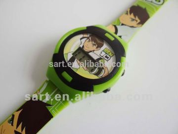 kids sports cartoon watches BEN 10 cars pattern character digital watch