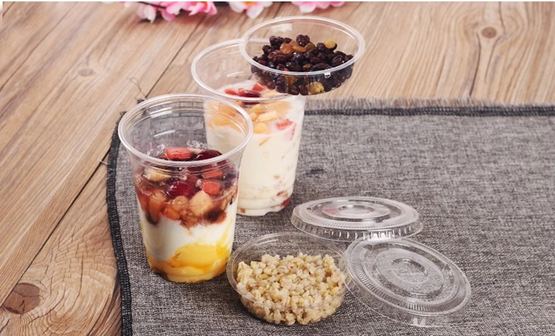 Wholesale Price Disposable Clear Plastic Pet/PLA Ice Cream Cup Yogurt Cup