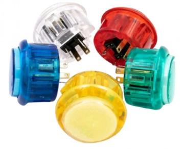 Transparent Arcade Button 30mm illuminated LED Push Button
