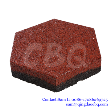 CBQ-PLH, Hexagonal Rubber Tiles Paver Playground Floor Mat