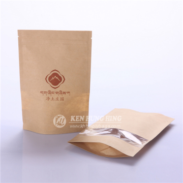 Wholesale Stand up Clear Window underwear packing kraft paper bags