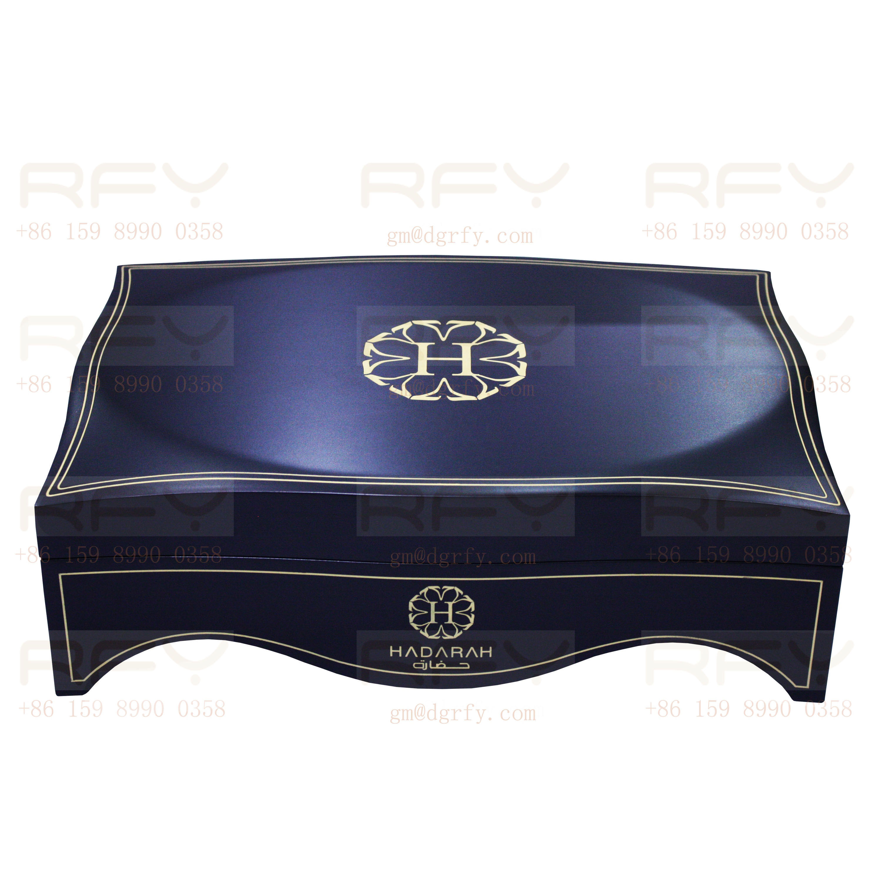 Luxury lacquer perfume insense gift box custom logo essence oil burner wooden boxes