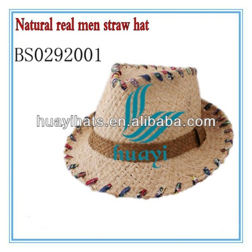 Natural Raffia Men's Straw Beach Hat