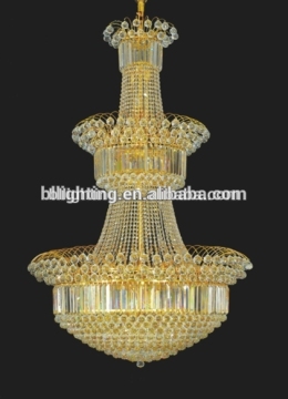 Hotel lobby big crystal decorative lights drop ceiling light fixture