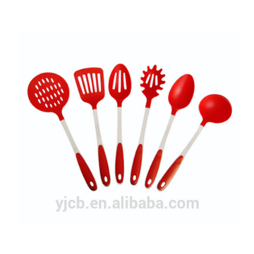 Quality Red Nylon Handle Nylon Cooking Utensils Set