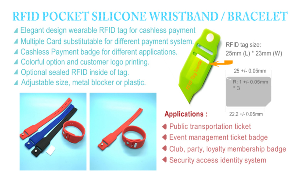 Pulsera de silicona Silicone Wristband Bracelet