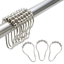 Custom Metal Shower Curtain Ring Hooks - Set of 12