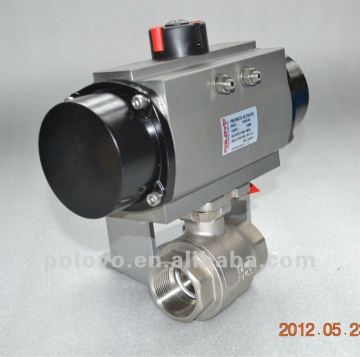 2pc inner thread ball valve pneumatic valve