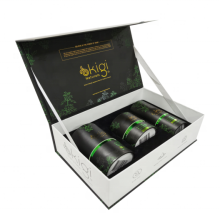 Paperboard magnets paper gift box with flocking tray