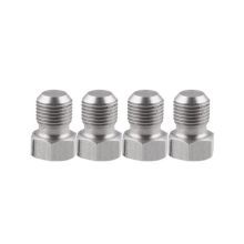 Stainless steel silver fuel injector plug set