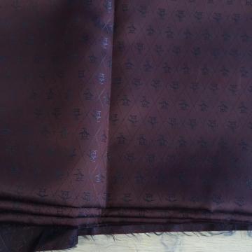 Burgundy Penguin Poly/Viscose Jacquard Lining