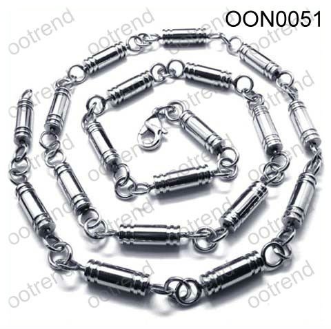 Surgical steel barrel chain necklace for hip hop jewelry,hip hop jewelry design