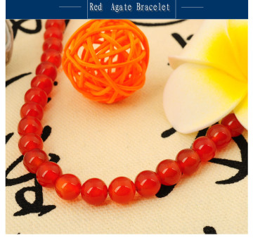 Natural Red Agate Bracelet