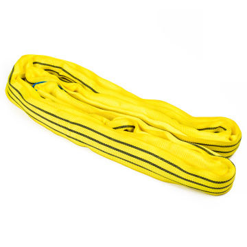 3 Ton 3M Or OEM Length Polyester 3T Round Lifting Sling Raw Material Belt Yellow Color Safety Factor 8:1 7:1