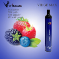 Vape descartável Vidge max mais sabores de frutas