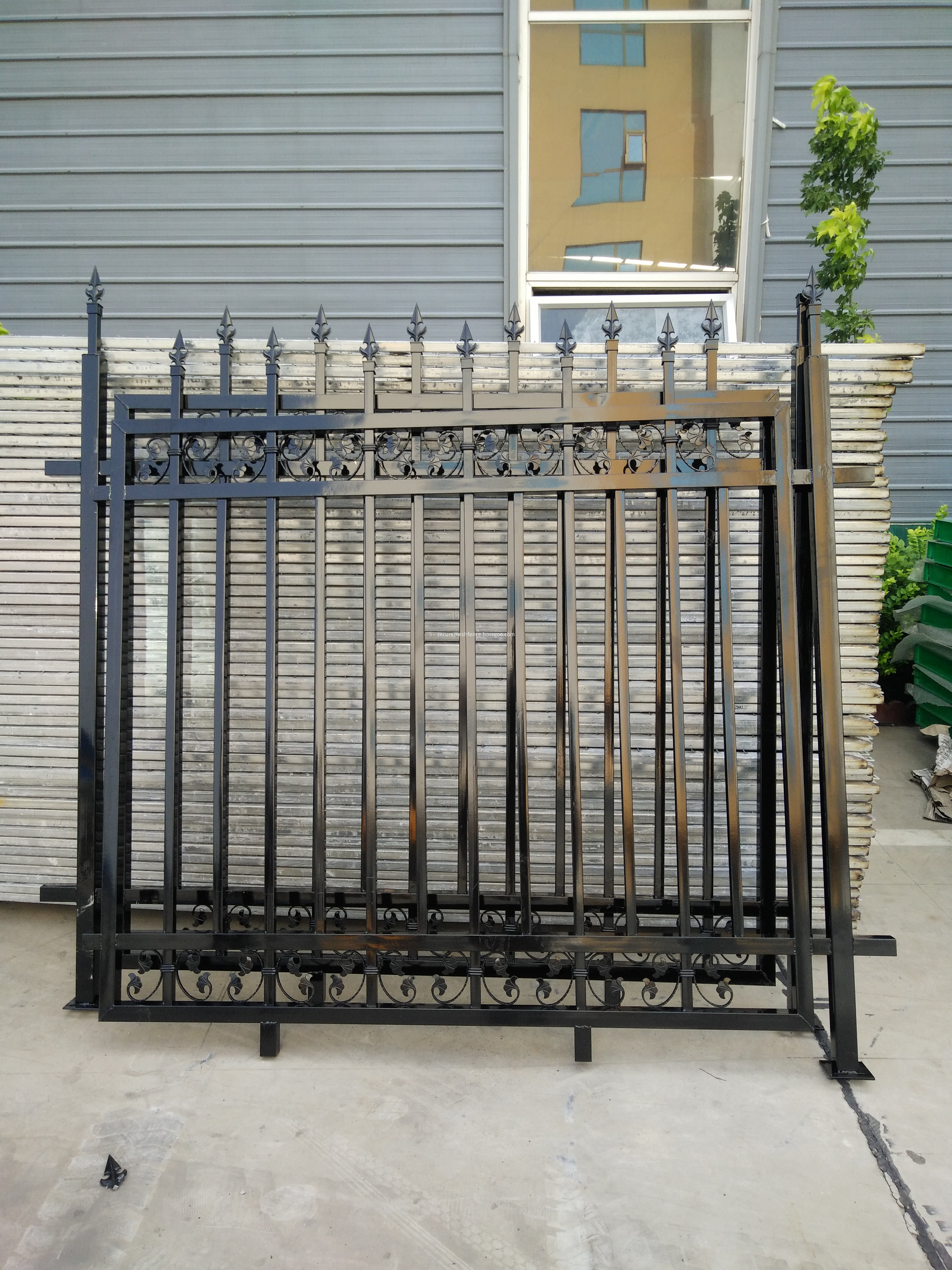 decorative iron steel fence