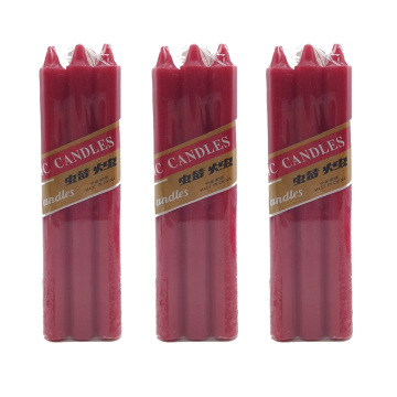 Red Color taper candle as advent menorah candles