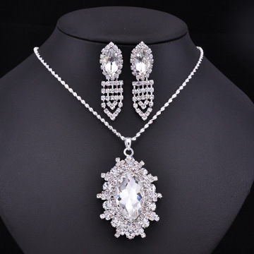 Hermosa astilla rubí tono encanto de diamantes de imitación conjunto de joyas