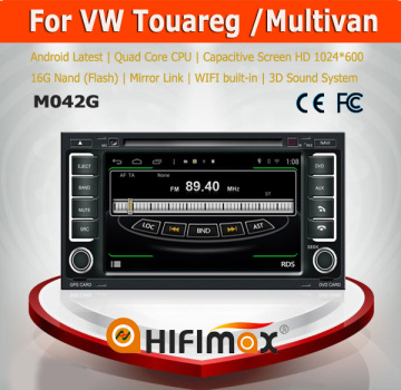 Hifimax S160 series VW TOUAREG/MULTIVAN android car multimedia android 4.4.4 HD 1024*600 with 4 Core CPU