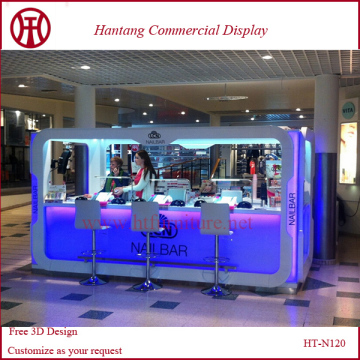 Free and fashion mall nail beauty kiosk design